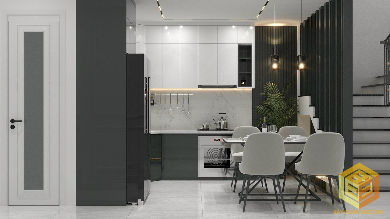 Tổng quan khu vực nhà bếp và khu vực ăn uống