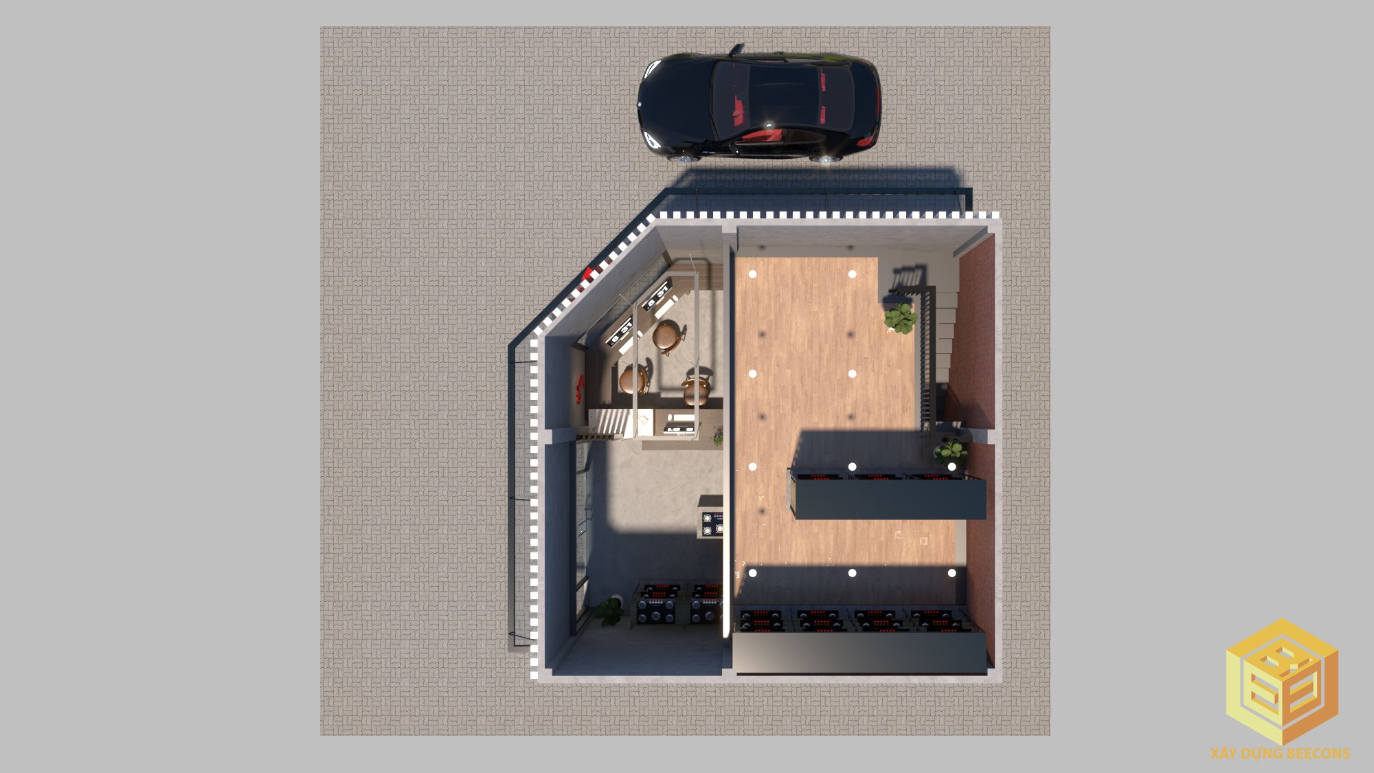 Mặt bằng phân chia không gian