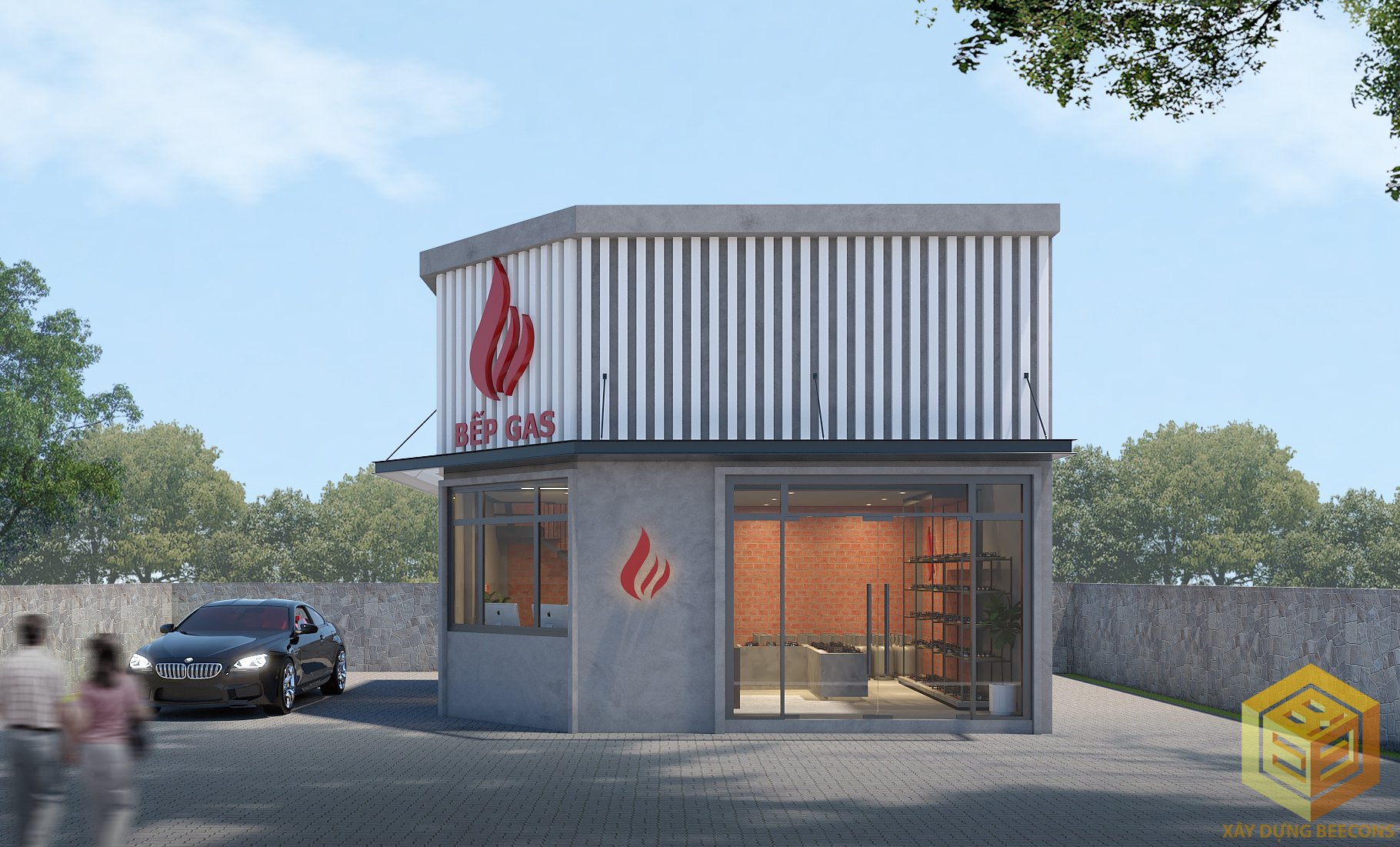 Thiết kế cửa hàng gas